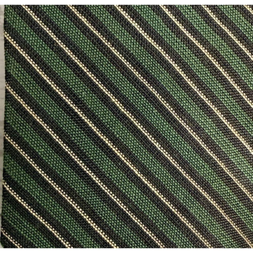 Ivy League Men's Green Gold Vintage 1950-60's Silk Cotton Tie Rep Trad Untipped - Picture 4 of 14